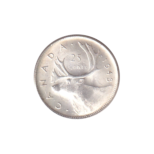 1943 25 cents BU (MS-63) CHOICE