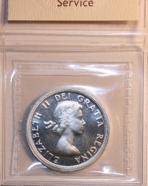 1954 Silver Dollar Certifié ICCS CAMÉO PL-65