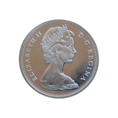 1965 Dollar en Argent (1$) CAMEO PETITES PERLES avec le 5 DROIT - (Proof Like) PL-66