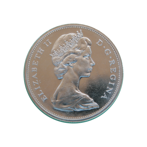 1965 Dollar en Argent (1$) PETITES PERLES avec le 5 POINTU - (Proof Like) PL-66