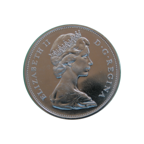 1965 Dollar en Argent (1$) PETITES PERLES avec le 5 POINTU - (Proof Like) PL-67