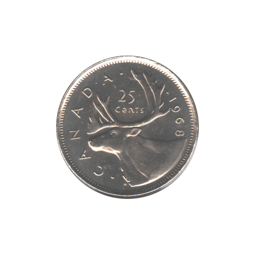 1968 25 cents Nickel BU (MS-64) CHOICE +