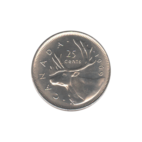 1969 25 cents BU (MS-64) CHOICE +