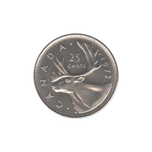 1972 25 cents BU (MS-63) CHOICE