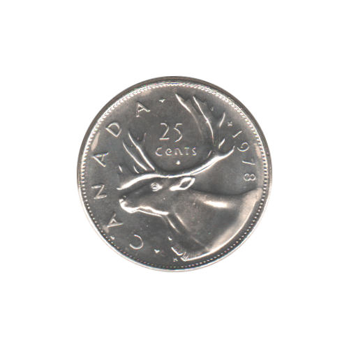 1978 25 cents SMALL BEADS BU (MS-64) CHOICE+