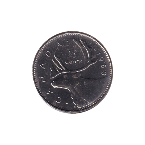 1980 25 cents BU (MS-65) - GEM