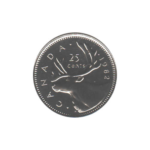 1982 25 cents NBU (PL-64) GEM
