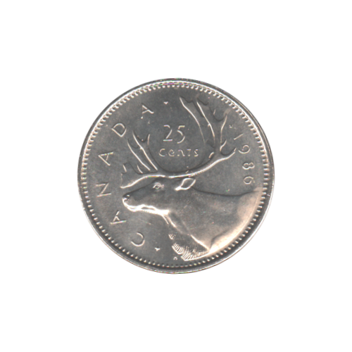 1986 25 cents BU (MS-63) CHOICE