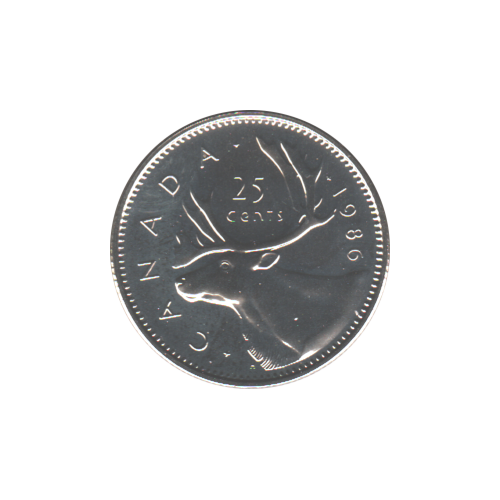 1986 25 cents NBU (PL-65) GEM