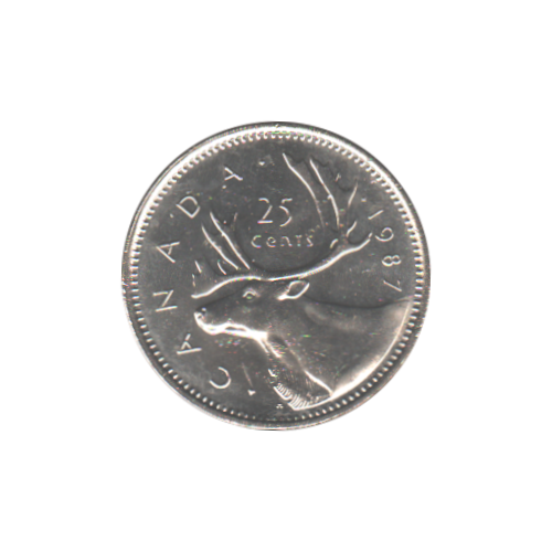 1987 25 cents BU (MS-62)