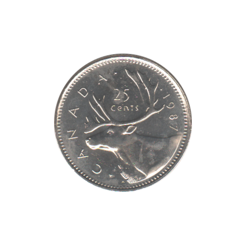 1987 25 cents BU (MS-63) - CHOICE