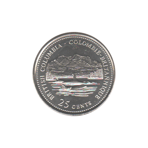 1992 25 cents Colombie-Britanique BU (MS-63) - CHOICE