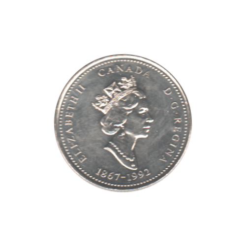 1992 25 cents Yukon BU (MS-63) - CHOICE