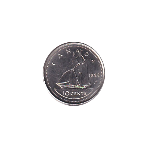 1993 10 cents BU (MS-64) CHOICE +