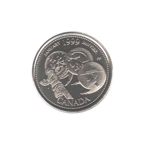 1999 25 cents JANVIER (MS-63) - CHOICE