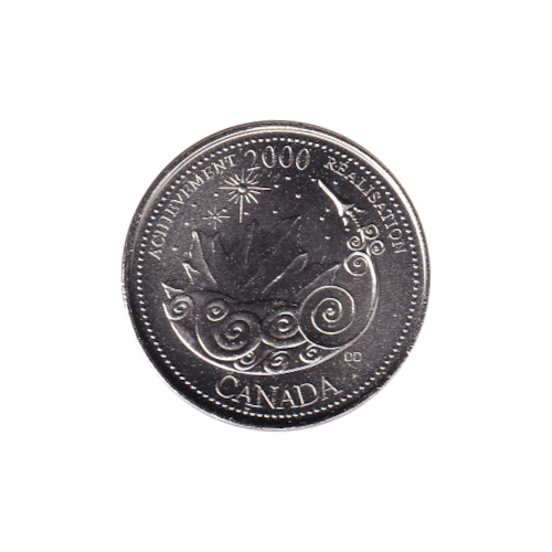 2000 25 cents Réalisation/Mars BU (MS-64) CHOICE +