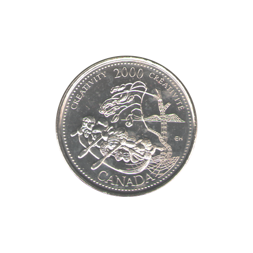 2000 25 cents Créativité/Octobre BU (MS-64) - CHOICE +