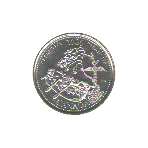 2000 25 cents Créativité/Octobre BU (MS-66) - GEM +