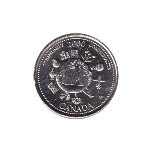 2000 25 cents Communauté/Décembre BU (MS-60)