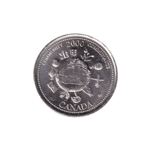 2000 25 cents Communauté/Décembre BU (MS-62)