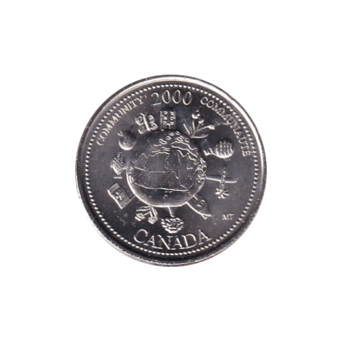 2000 25 cents Communauté/Décembre BU (MS-63) CHOICE