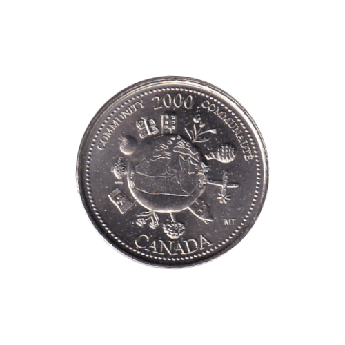 2000 25 cents Communauté/Décembre BU (MS-65) GEM