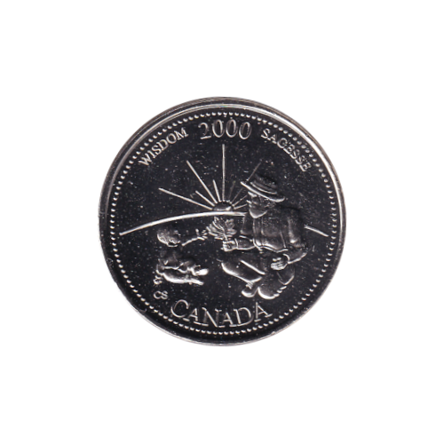 2000 25 cents Sagesse/Septembre BU (MS-64) CHOICE +