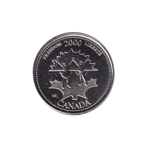 2000 25 cents Liberté/Novembre BU (MS-62)