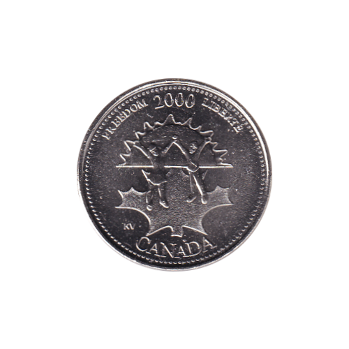 2000 25 cents Liberté/Novembre BU (MS-63) CHOICE