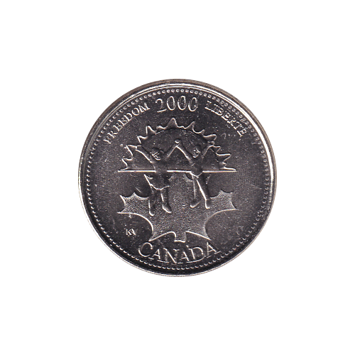 2000 25 cents Liberté/Novembre BU (MS-64) CHOICE +