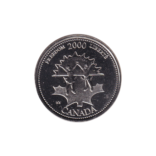 2000 25 cents Liberté/Novembre BU (MS-65) GEM