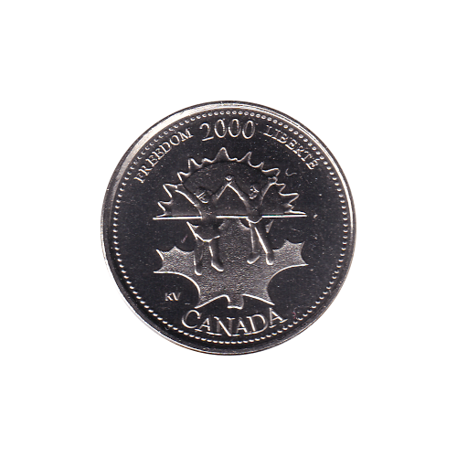 2000 25 cents Liberté/Novembre BU (MS-66) GEM +