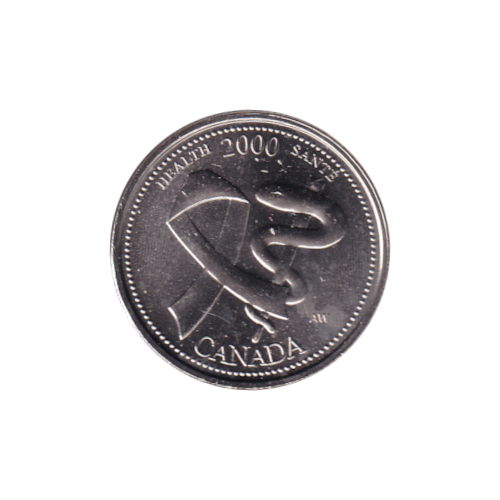 2000 25 cents Santé/Avril BU (MS-60)
