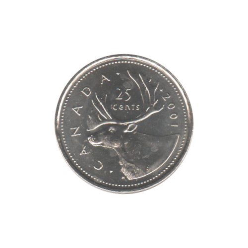 2001 No P 25 cents BU (MS-63)