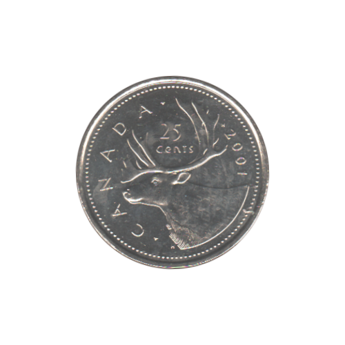 2001 No P 25 cents BU (MS-64)