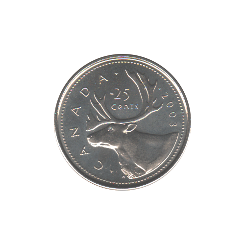 2003-P 25 cents Ancien Effigie BU (MS-64) - CHOICE +