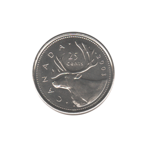 2003-P 25 cents Nouvel Effigie AU
