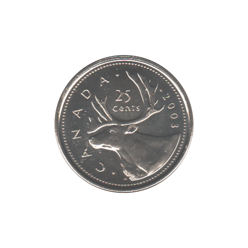2003-P 25 cents Nouvel Effigie BU (MS-62)