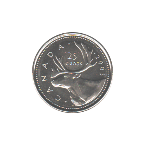 2003-P 25 cents Nouvel Effigie BU (MS-63) - CHOICE