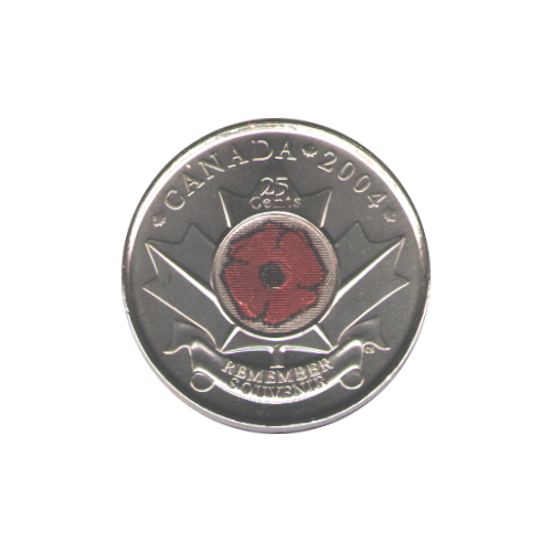 2004-P 25 cents Color Poppy BU (MS-66) - GEM +