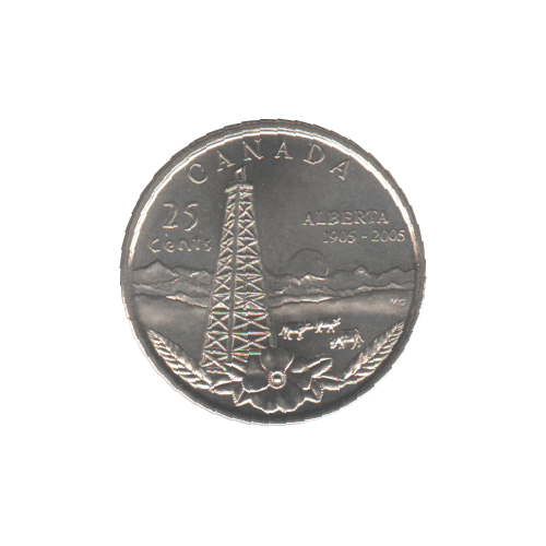 2005 25 cents Alberta BU (MS-63) - CHOICE