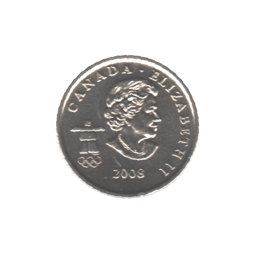 2008 25 cents SKI ACROBATIQUE BU (MS-63) - CHOICE