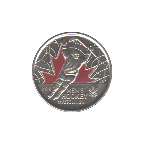 2009 25 cents HOCKEY MASCULIN COULEUR SURELEVÉ BU (MS-64) - CHOICE +