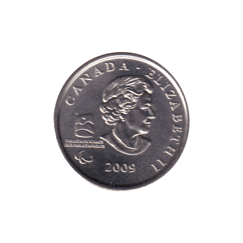 2009 25 cents  Hockey sur Luge BU (MS-65) GEM