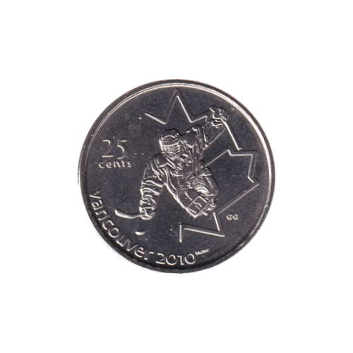 2009 25 cents  Hockey sur Luge BU (MS-65) GEM