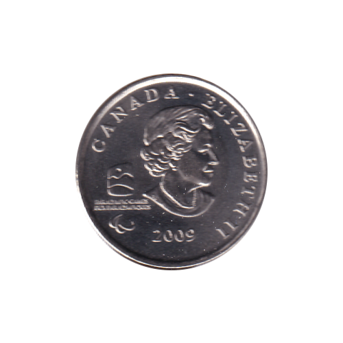 2009 25 cents  Hockey sur Luge BU (MS-66) GEM +