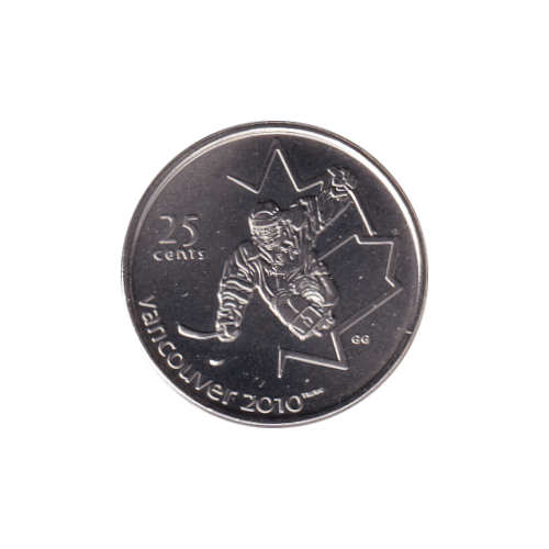 2009 25 cents  Hockey sur Luge BU (MS-66) GEM +