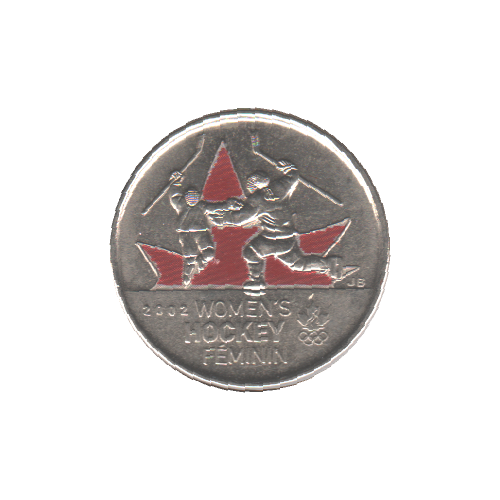 2009 25 cents HOCKEY FEMININ COULEUR BU (MS-63) - CHOICE