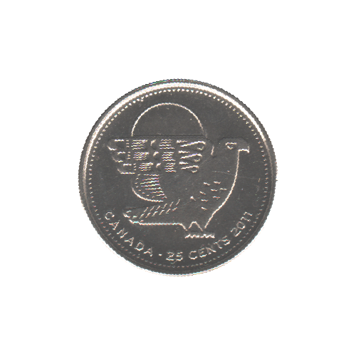 2011 25 cents Faucon NC BU (MS-63) - CHOICE