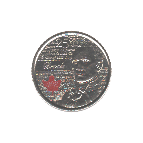 2012 25 cents ISAAC BROCK COULEUR BU (MS-63) - CHOICE